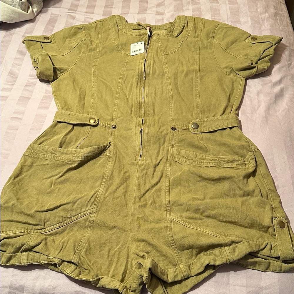 Free People Let’s Ride Shortalls - Picture 7 of 8